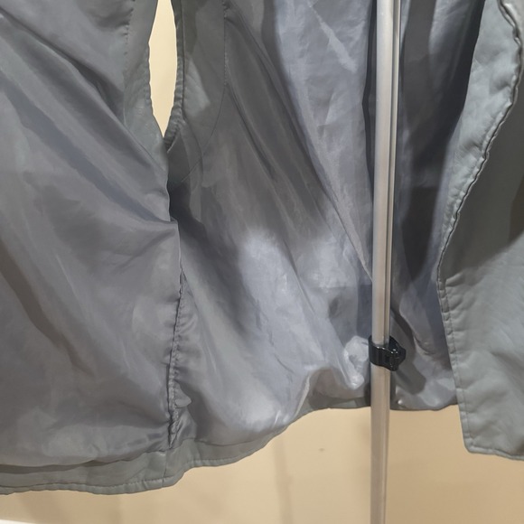 Vtg 90s Y2K Gray Moto Vest Biker Utility Minimalist Soft Grunge Women's Large - Picture 9 of 11